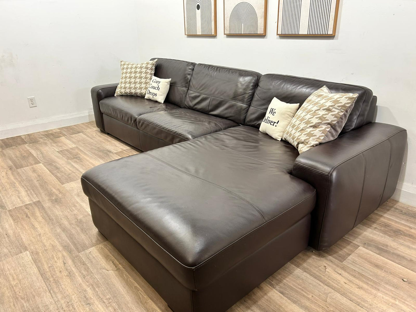 Genuine Leather Sectional Sofa