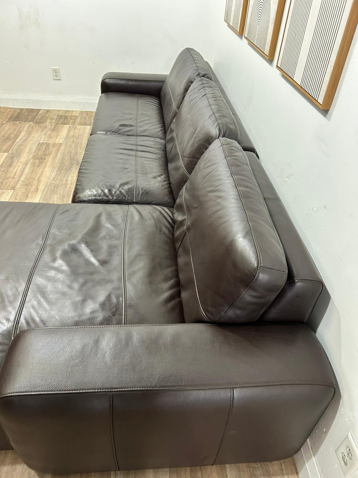 Genuine Leather Sectional Sofa