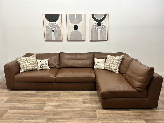 EQ3 Cello Leather Sectional Sofa