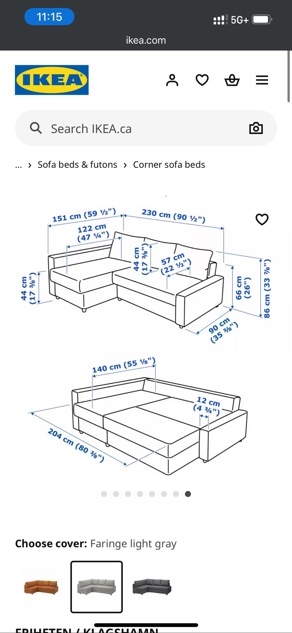 Ikea Friheten Sofa bed