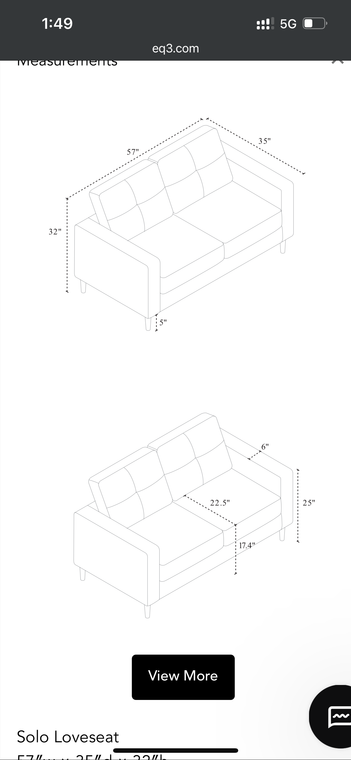 EQ3 Solo Sofa Set