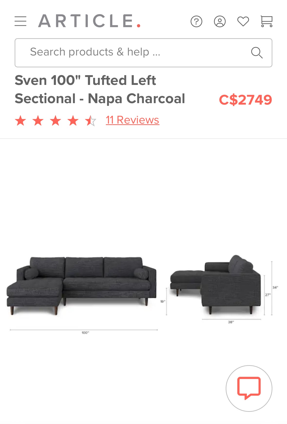 Article Sven Sectional Sofa