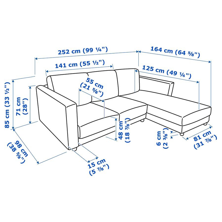 Ikea Finnala Sectional Sofa with Storage