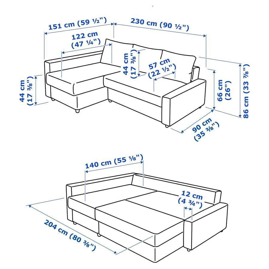 Grey Ikea Friheten Sofabed