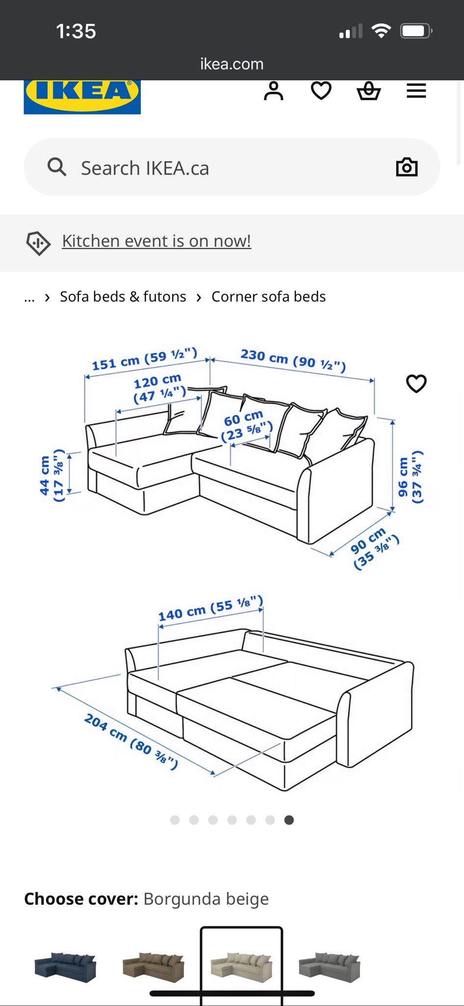 Ikea Holmsund Sofa bed