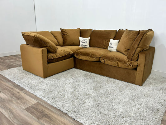 Couch Haus Custom Sectional Velvet Mustard