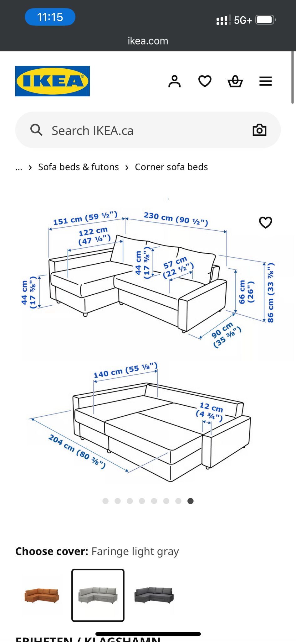 Ikea Friheten Sofa bed