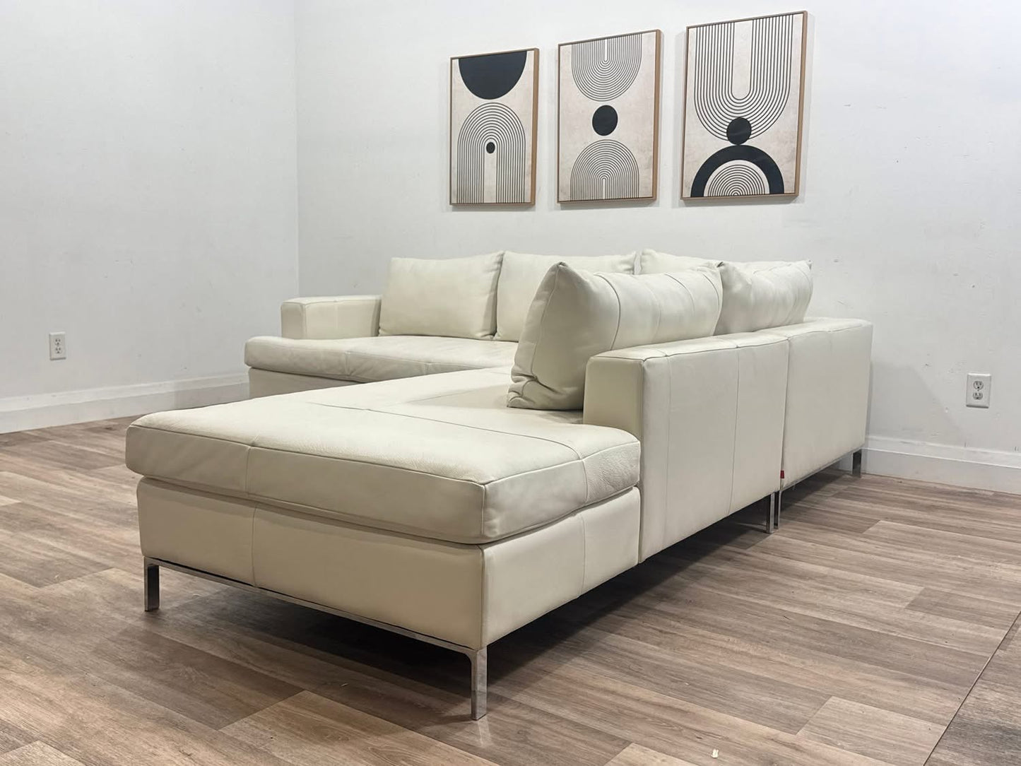 EQ3 Eve Leather Sectional Sofa