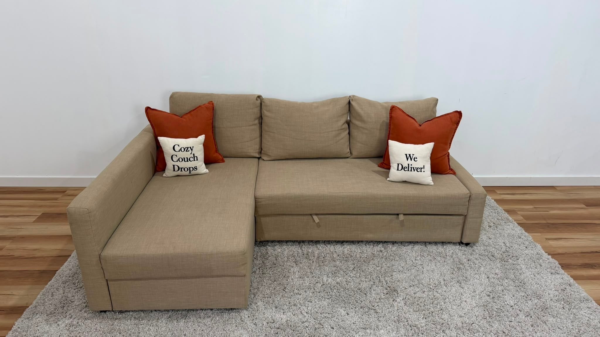Beige IKEA Friheten Sofa Bed 90”