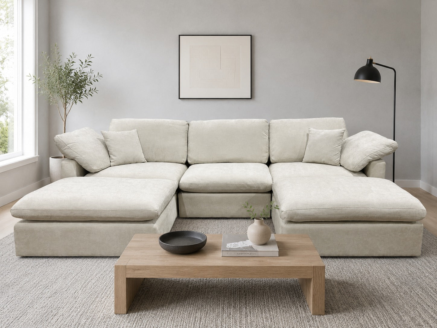 The Nest Modular Sofa 5pc Cream