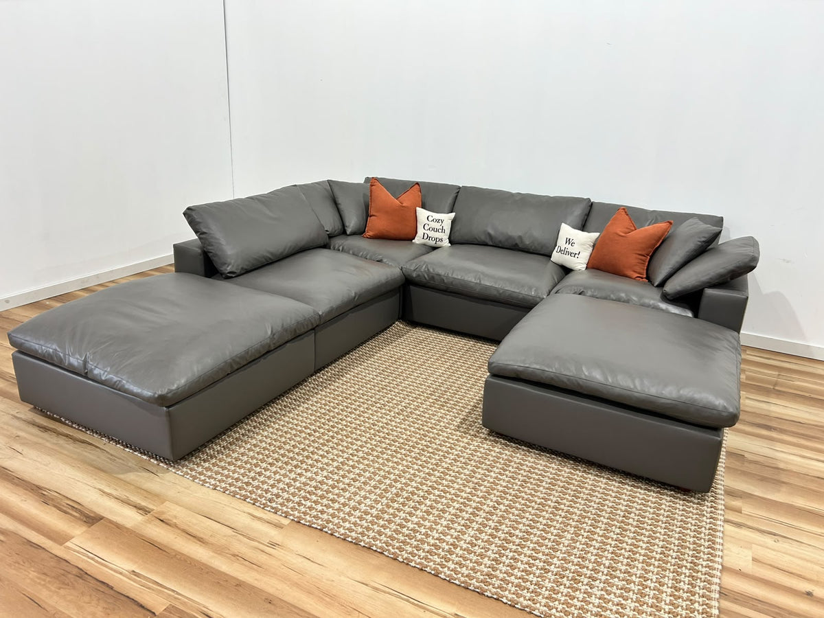 Modway Vegan Leather Cloud Modular Sofa