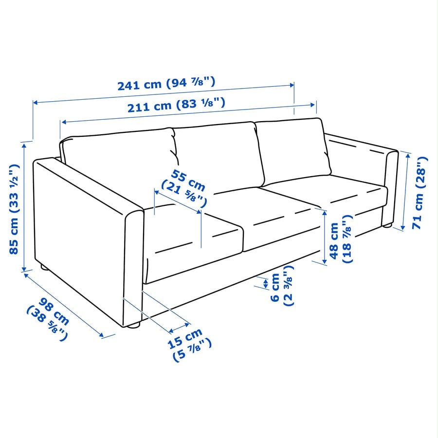 Ikea Finnala Sofa 94”