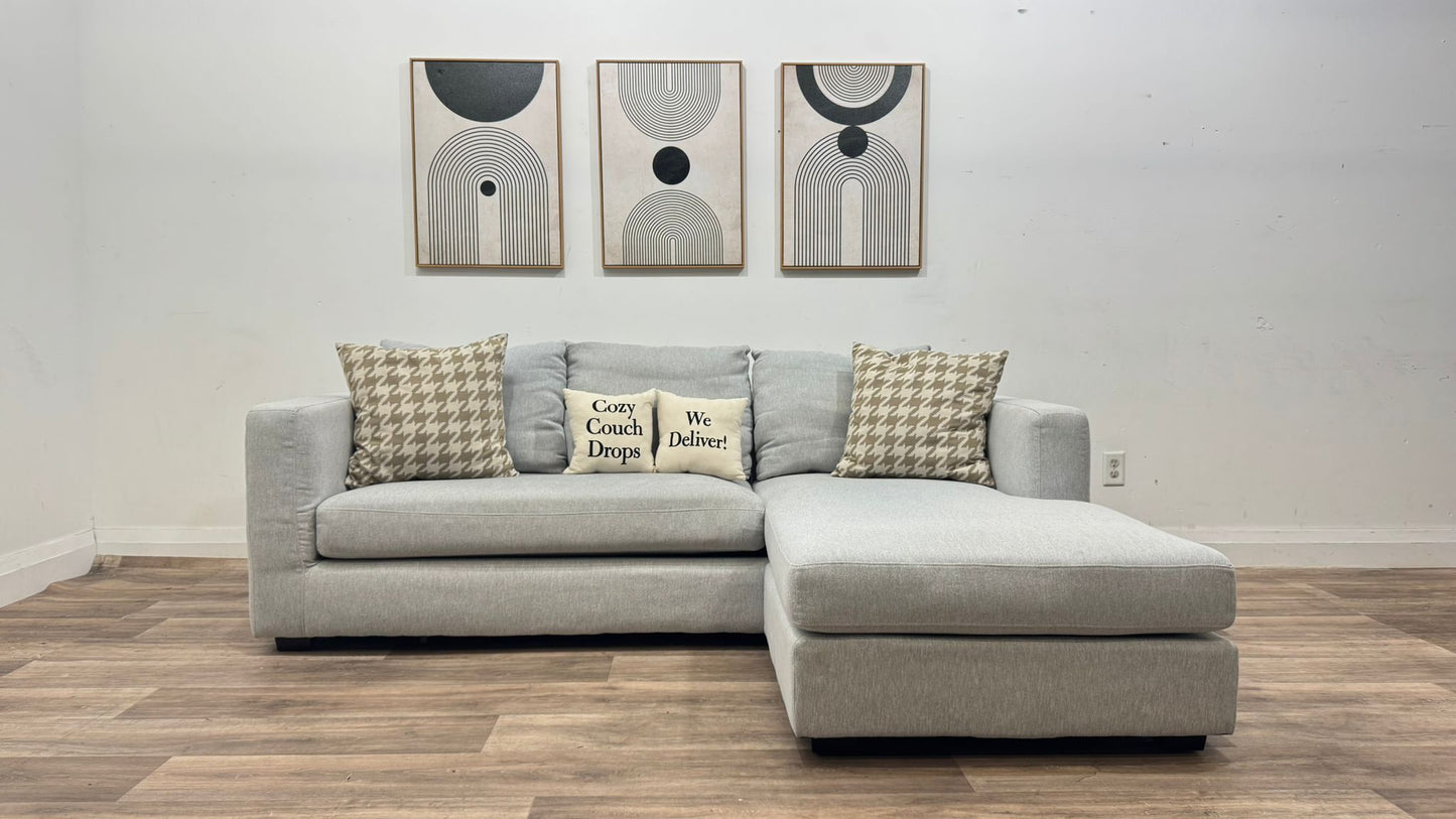 Grey Reversible Sectional Sofa