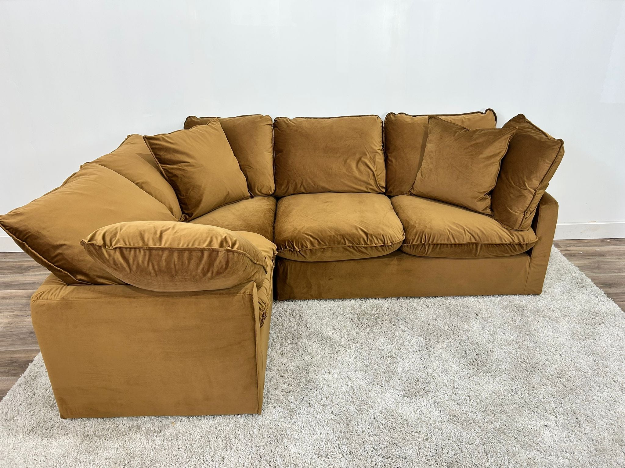 Couch Haus Custom Sectional Velvet Mustard