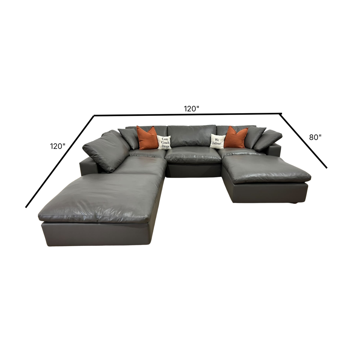 Modway Vegan Leather Cloud Modular Sofa