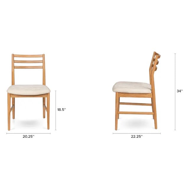 Article Wosla Dining Chair - Oak And Bristol Ivory