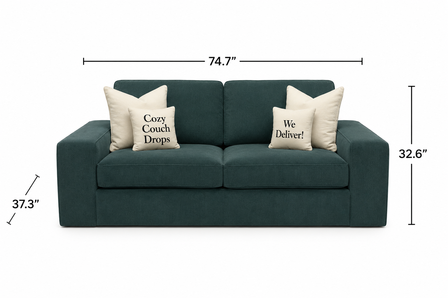 Turquoise Ikea 2 Seater Loveseat