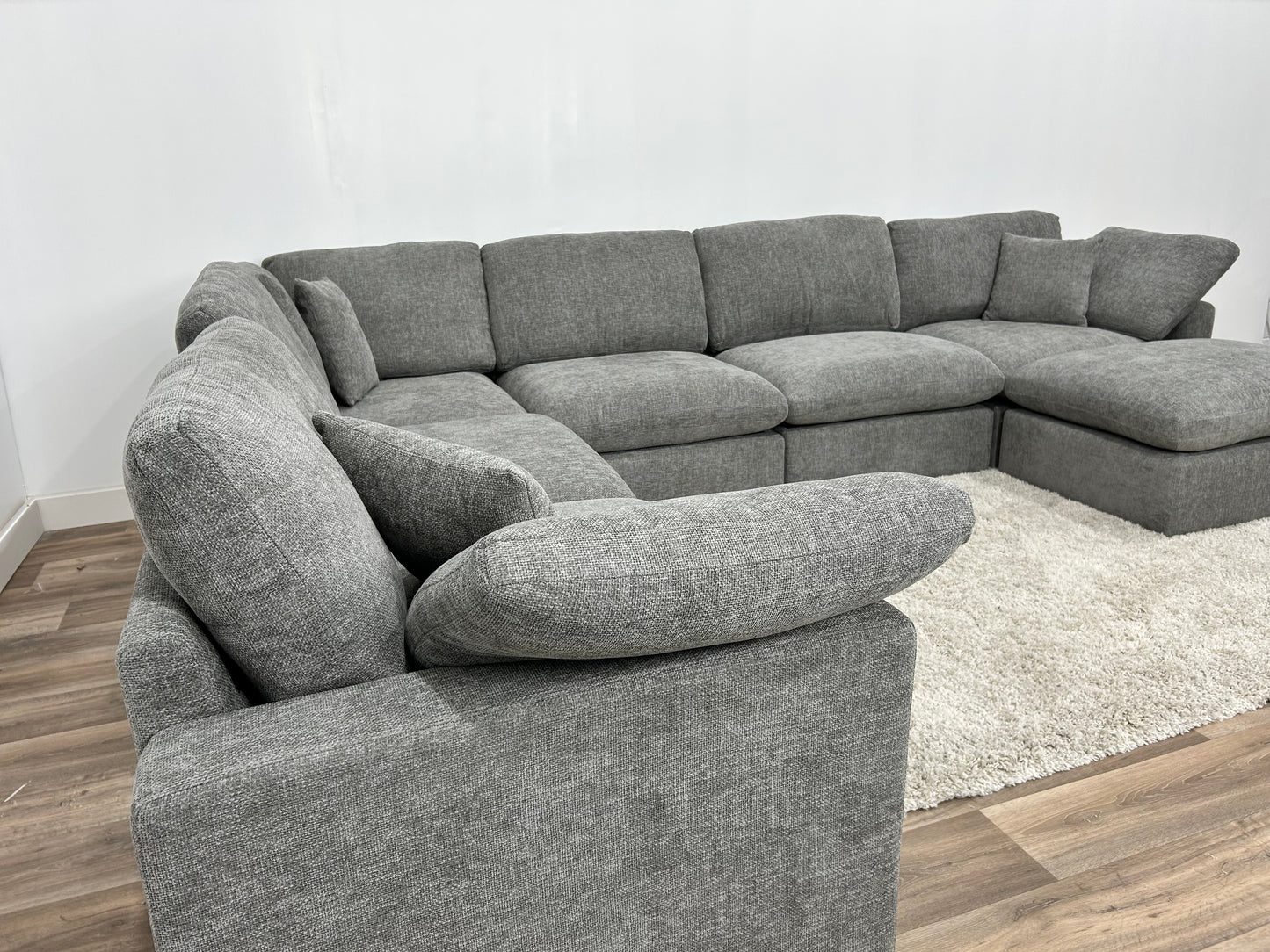 New Modular Sofa 7pc Grey (Reversible)