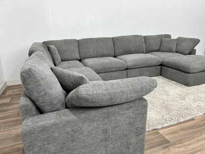 New Modular Sofa 7pc Grey (Reversible)