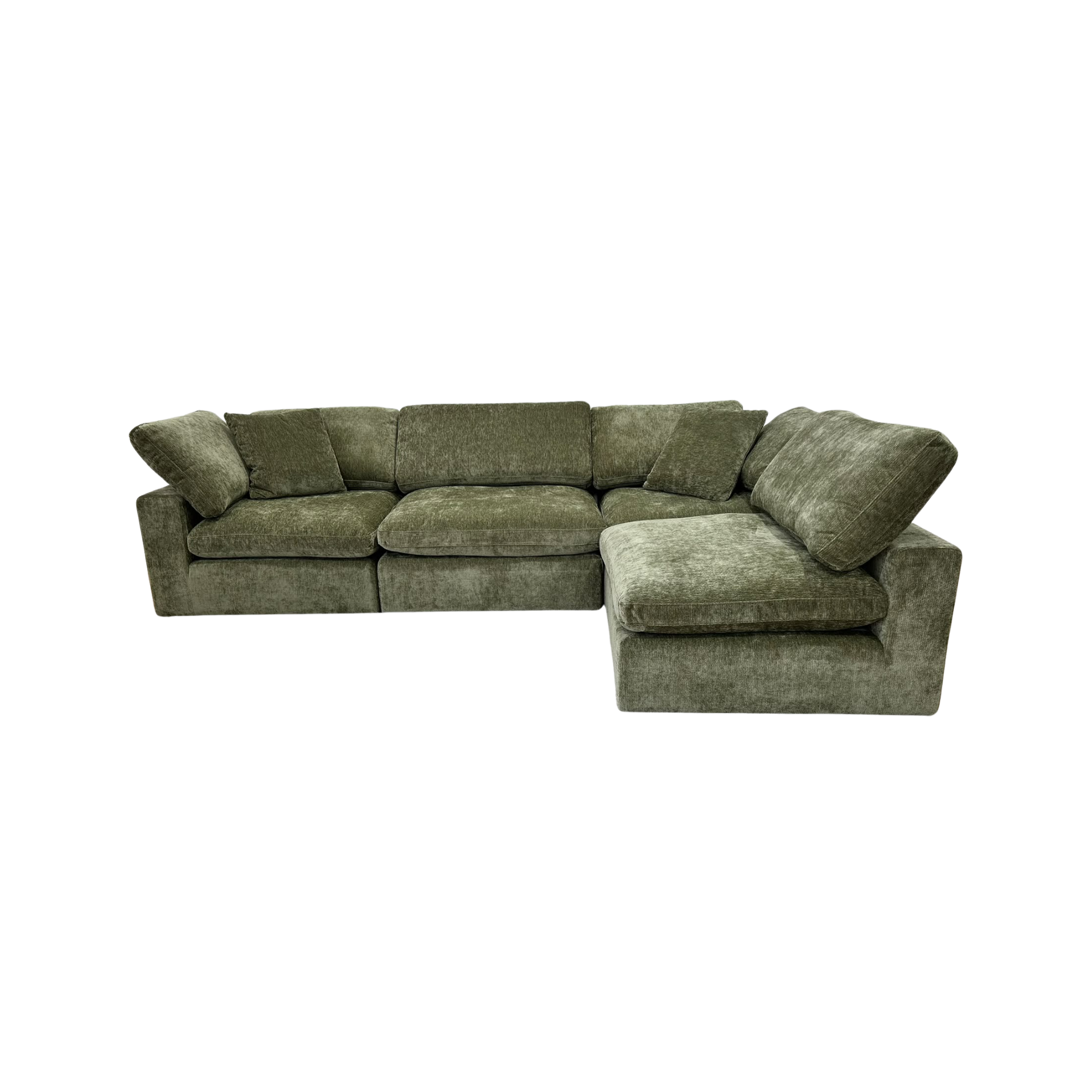 Snug Modular Sofa 4pc - Olive Green