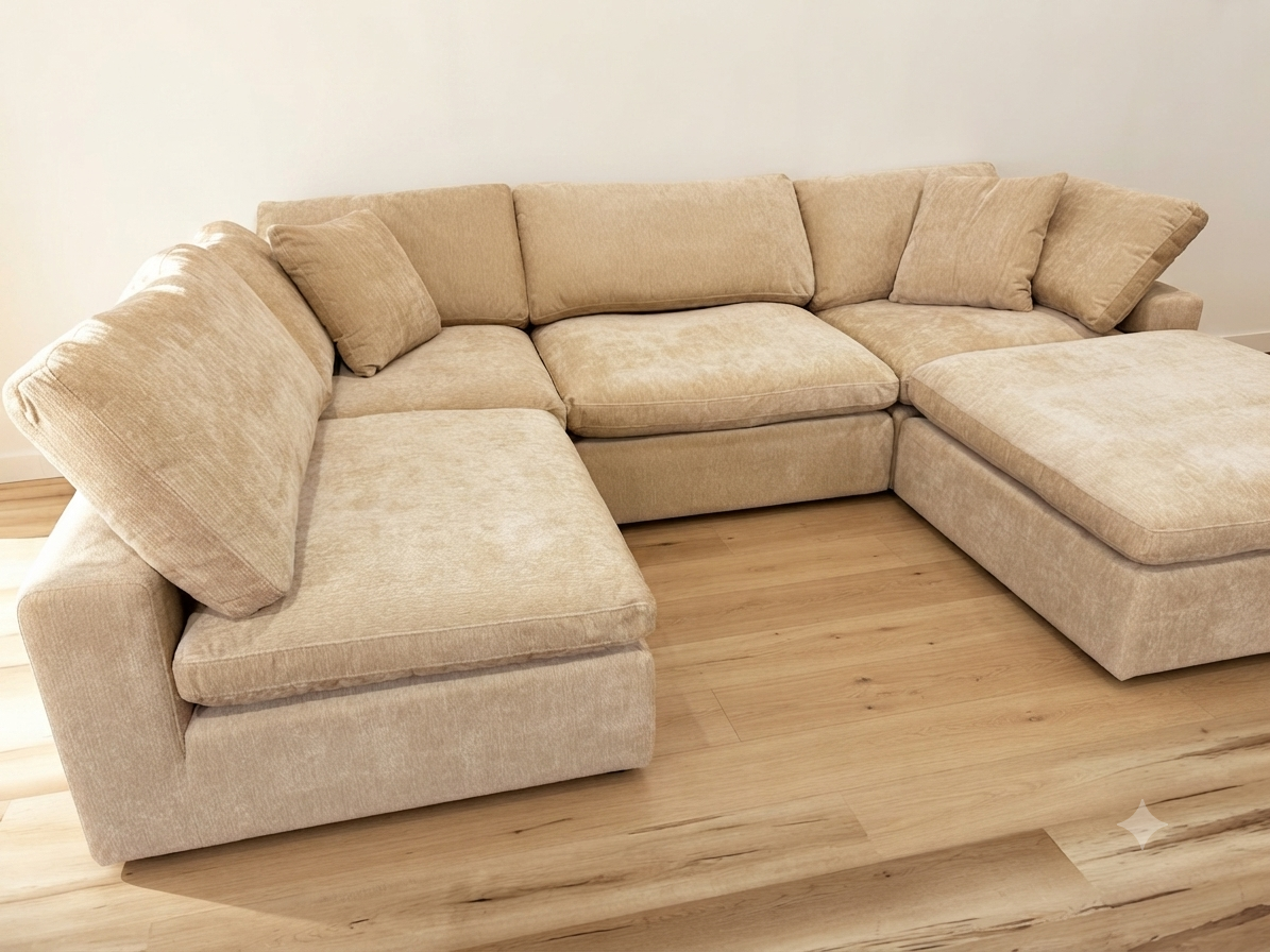 Snug Modular Sofa - Sand - 4pc + Ottoman