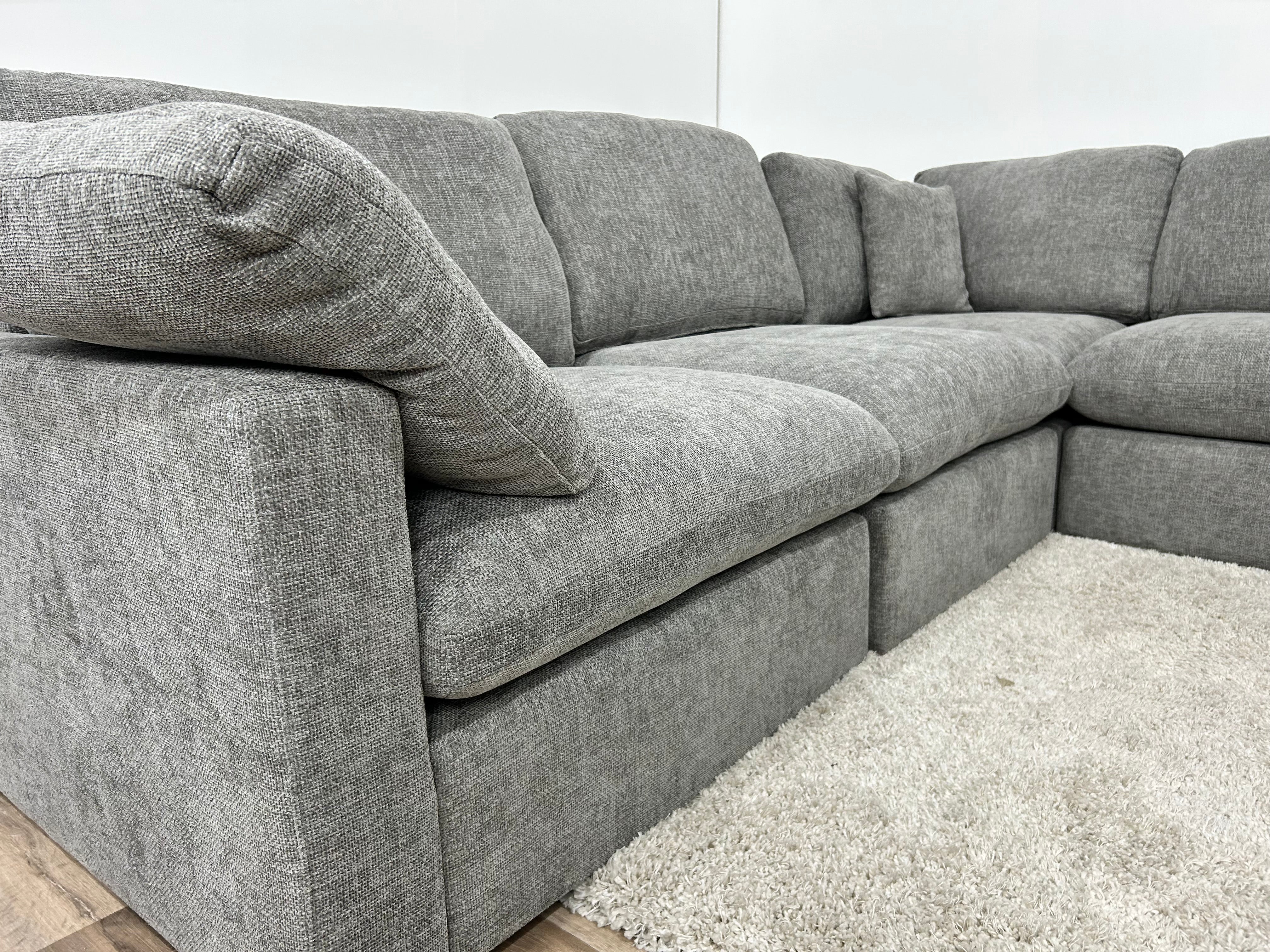 The Nest Modular Sofa 7pc Grey (Reversible)