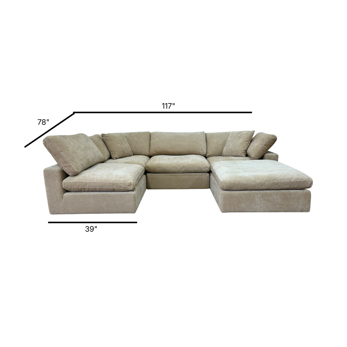 Snug Modular Sofa - Sand - 4pc + Ottoman