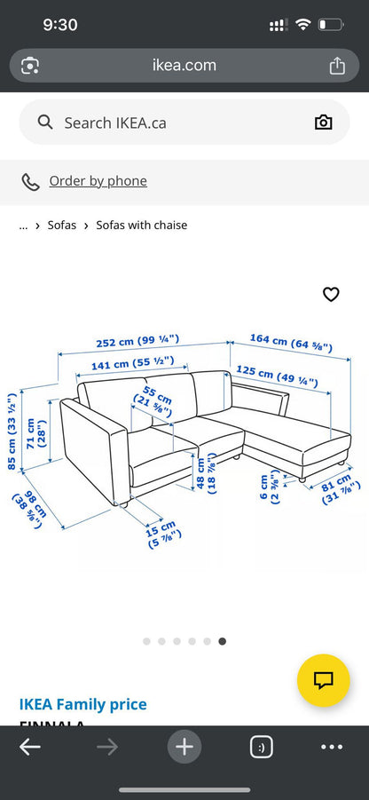 Ikea Finnala Sectional Sofa