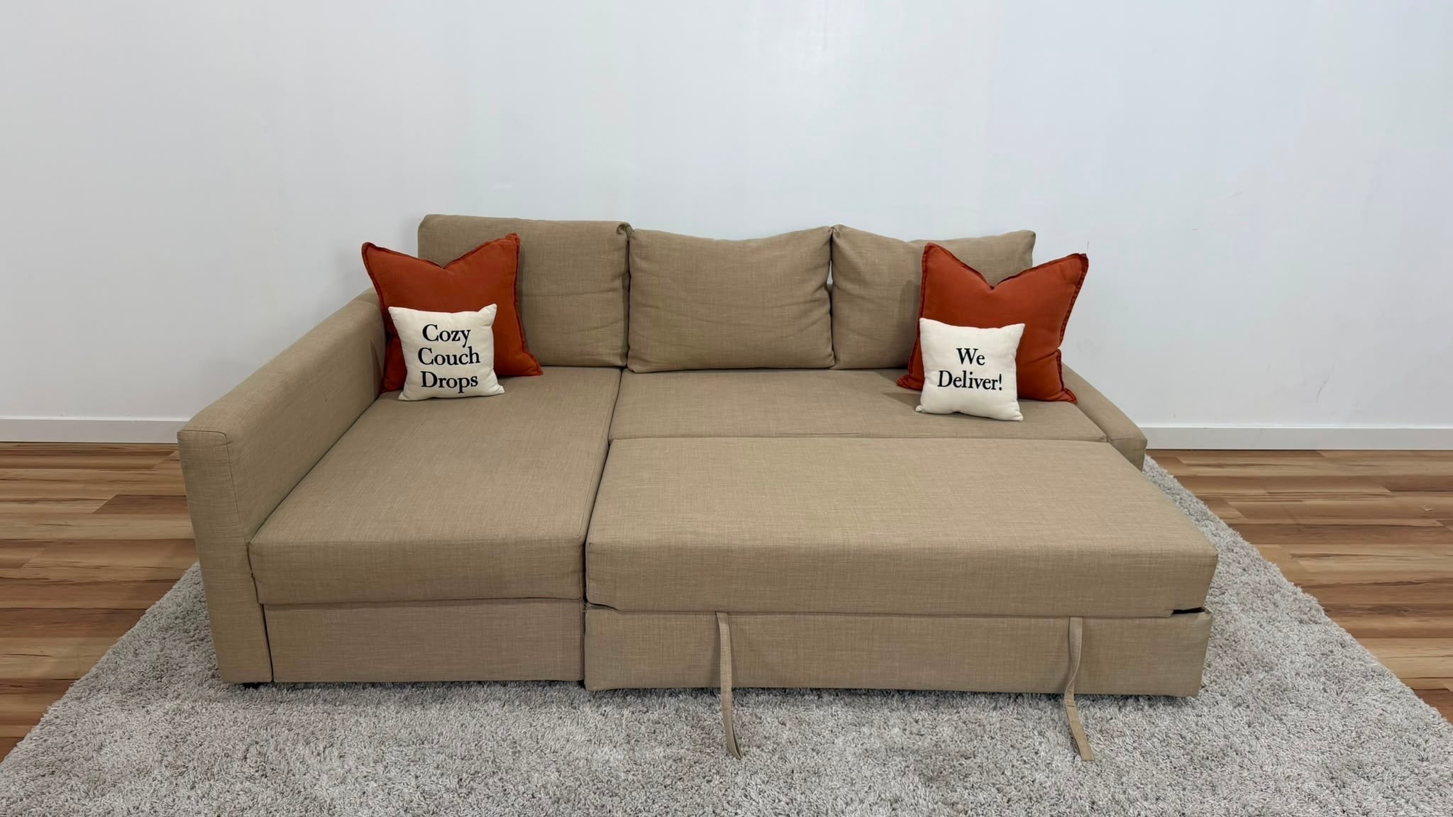 Beige IKEA Friheten Sofa Bed 90”