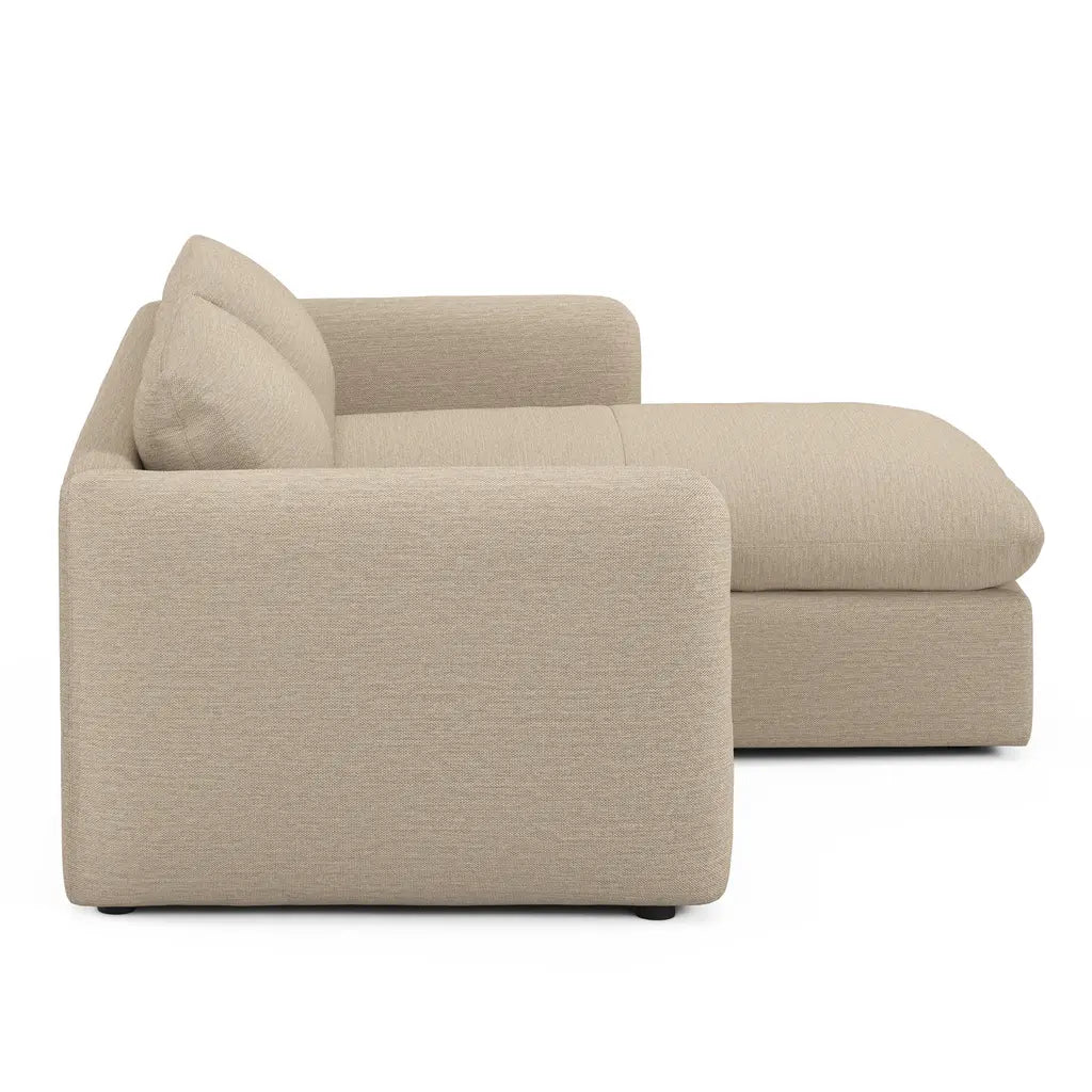 Leigh 86" Reversible Storage Sleeper Sectional - Silver Taupe