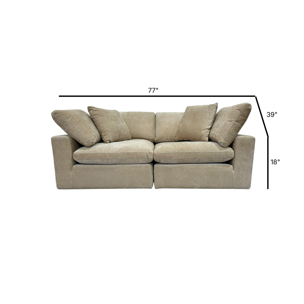 Snug Modular Sofa - Sand - 2pc