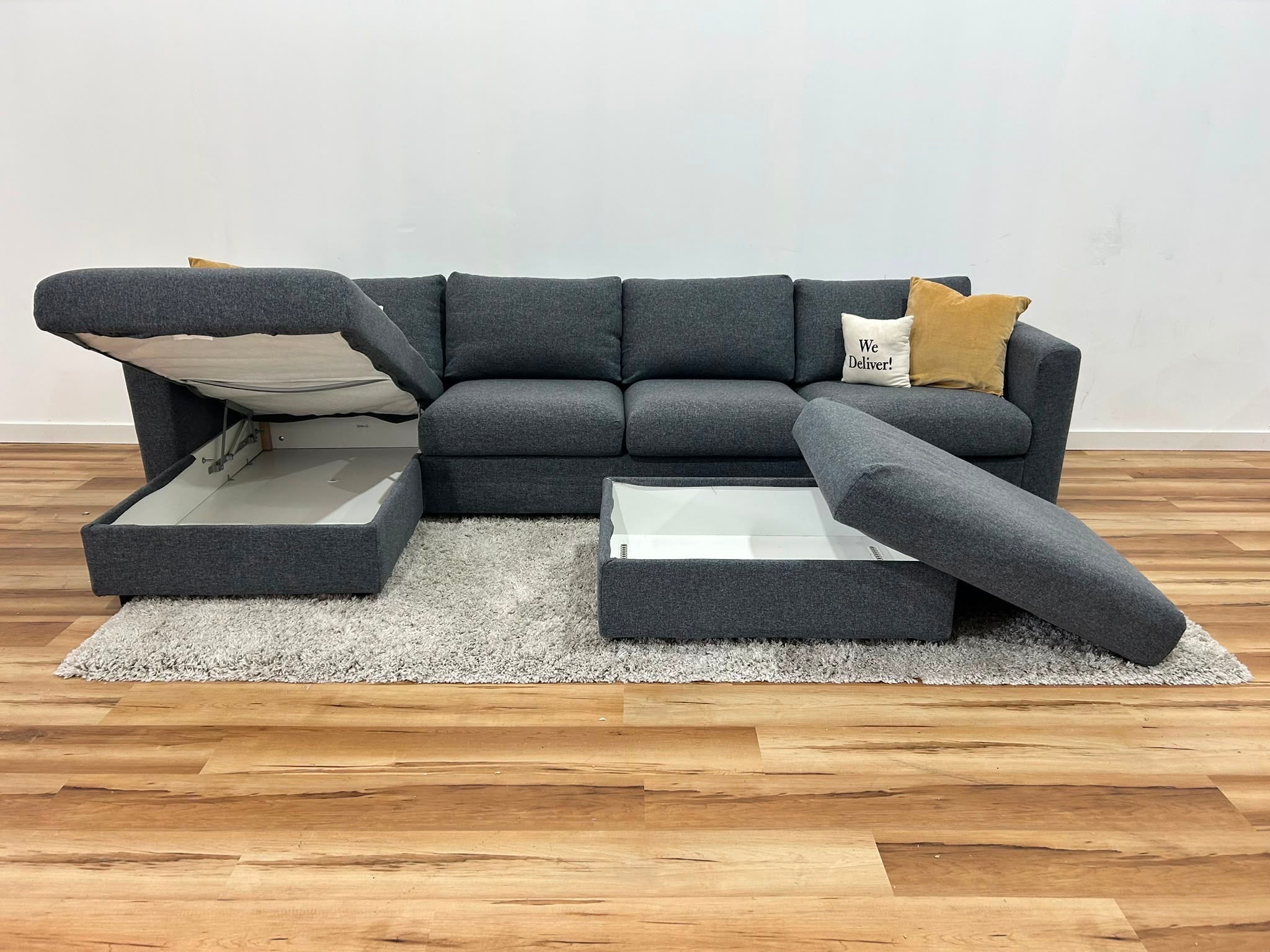 Ikea Finnala Sectional Sofa + Ottoman 126”