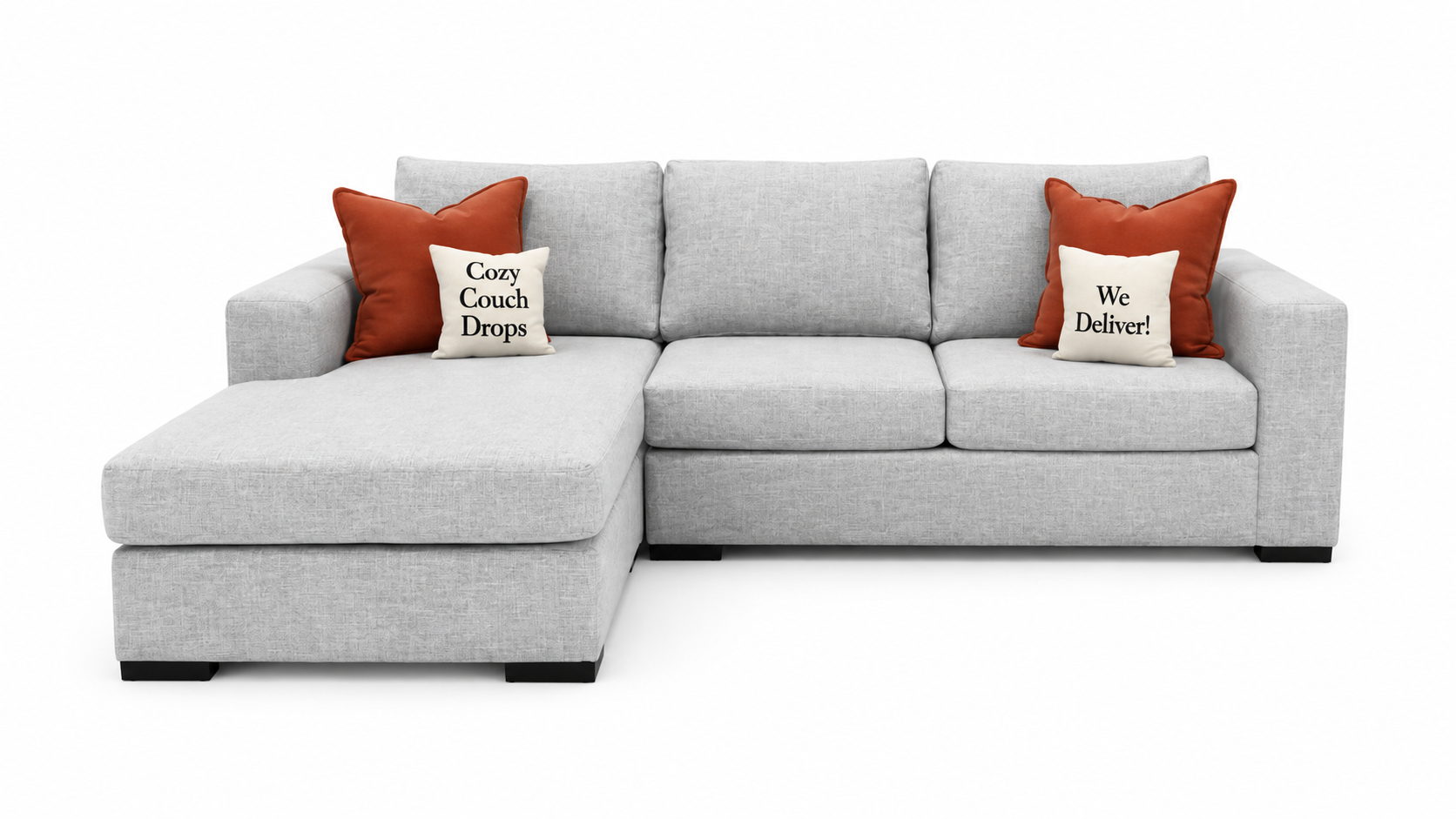 Q Living Reversible Sectional Sofa 108”