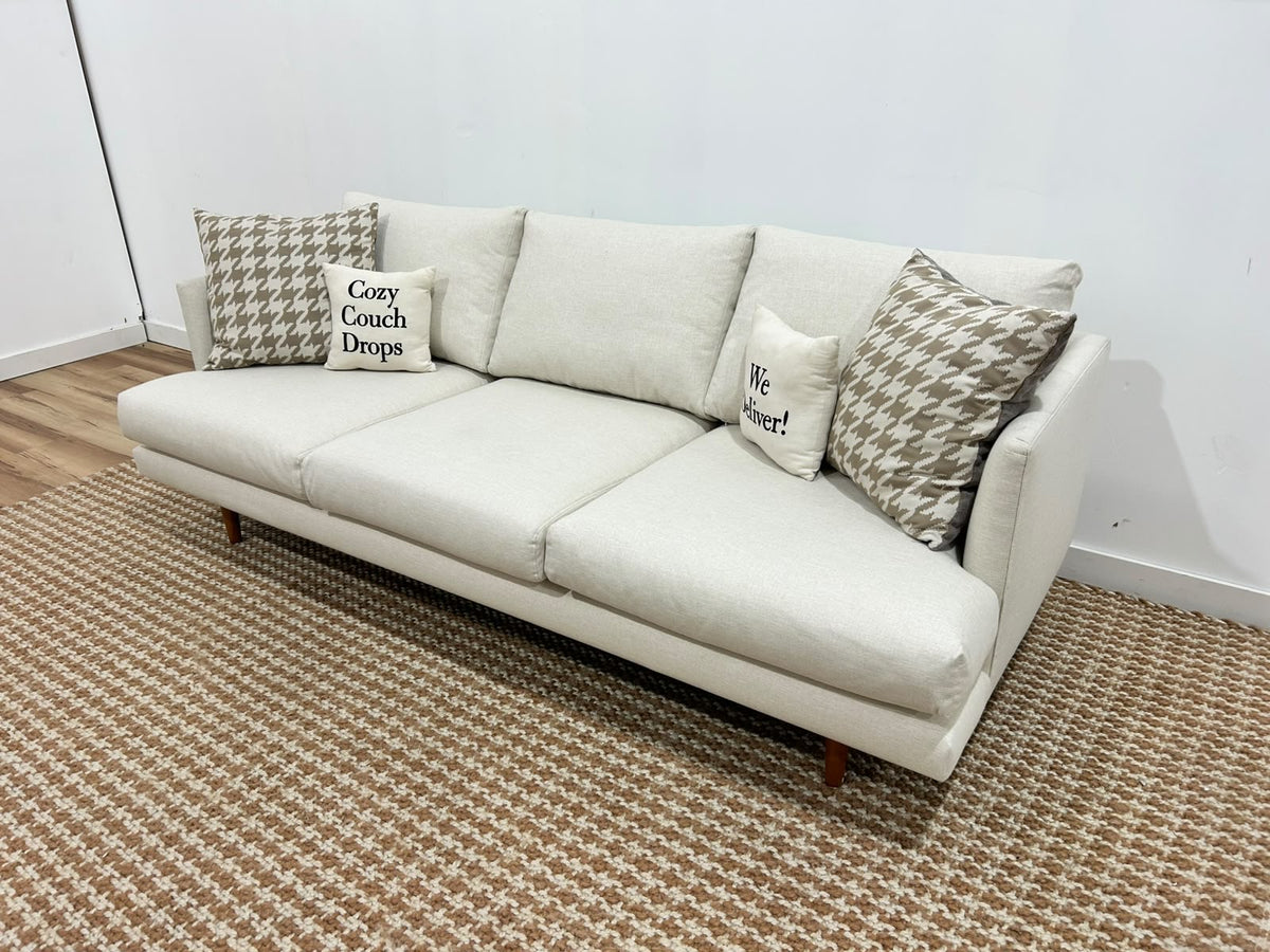 MCM Style Sofa Ivory 83.5”