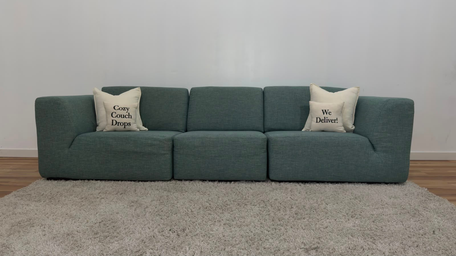 EQ3 Morten Teal Sofa 114”