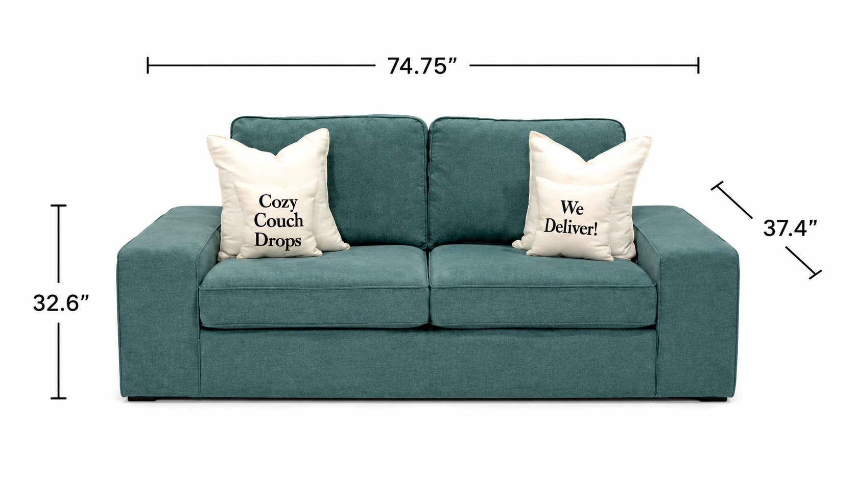 Turquoise Ikea Kivik Loveseat