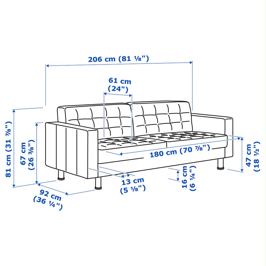 Green Ikea Morabo 3 Seater Sofa