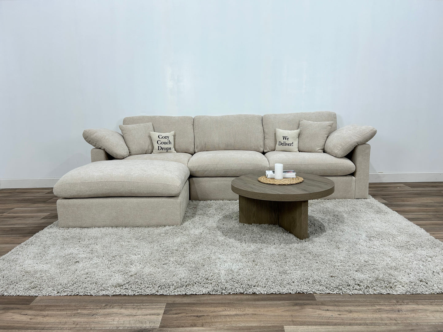 New Modular 4pc Sofa Beige