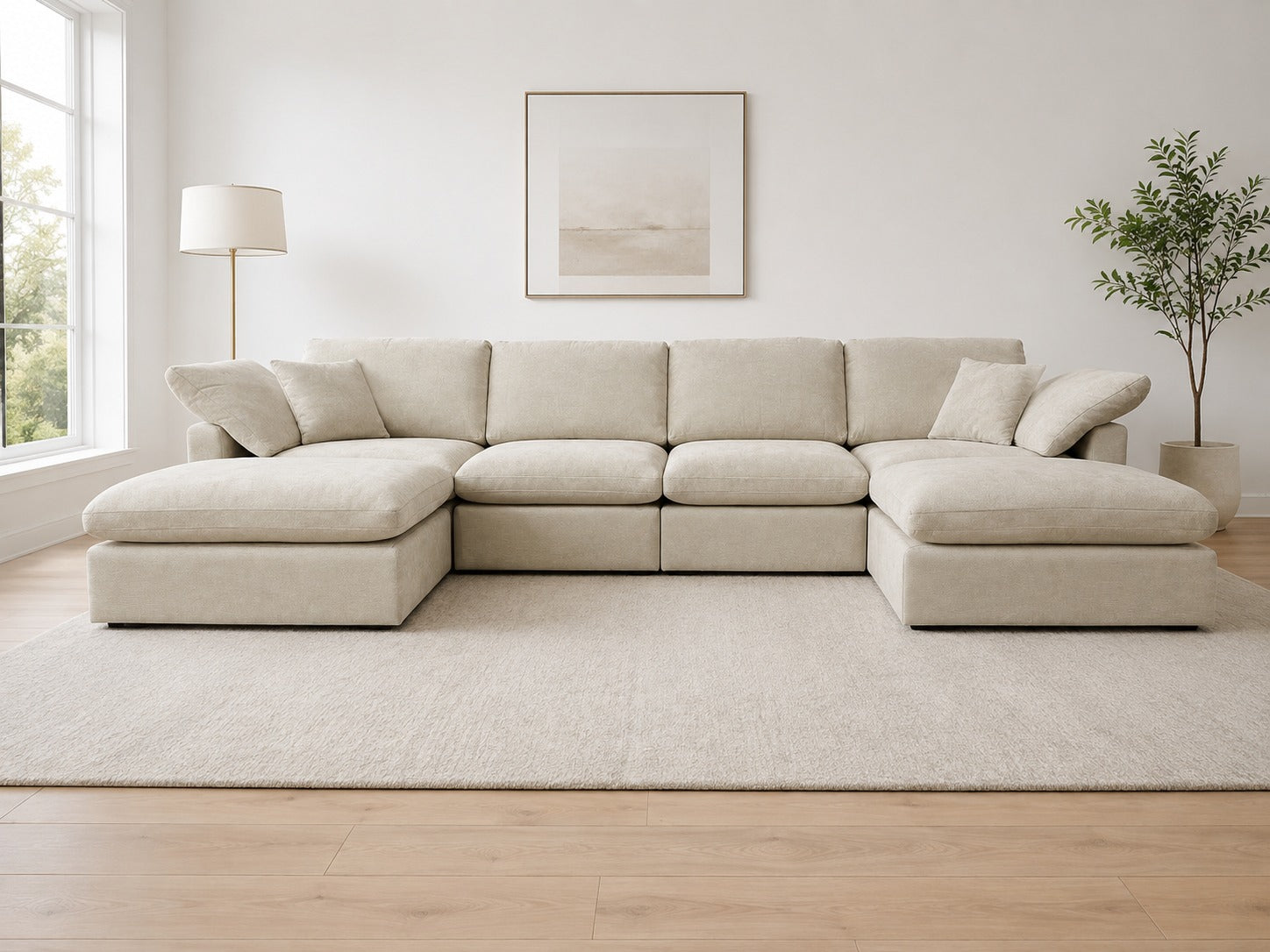 The Nest Modular Sofa 6pc Cream