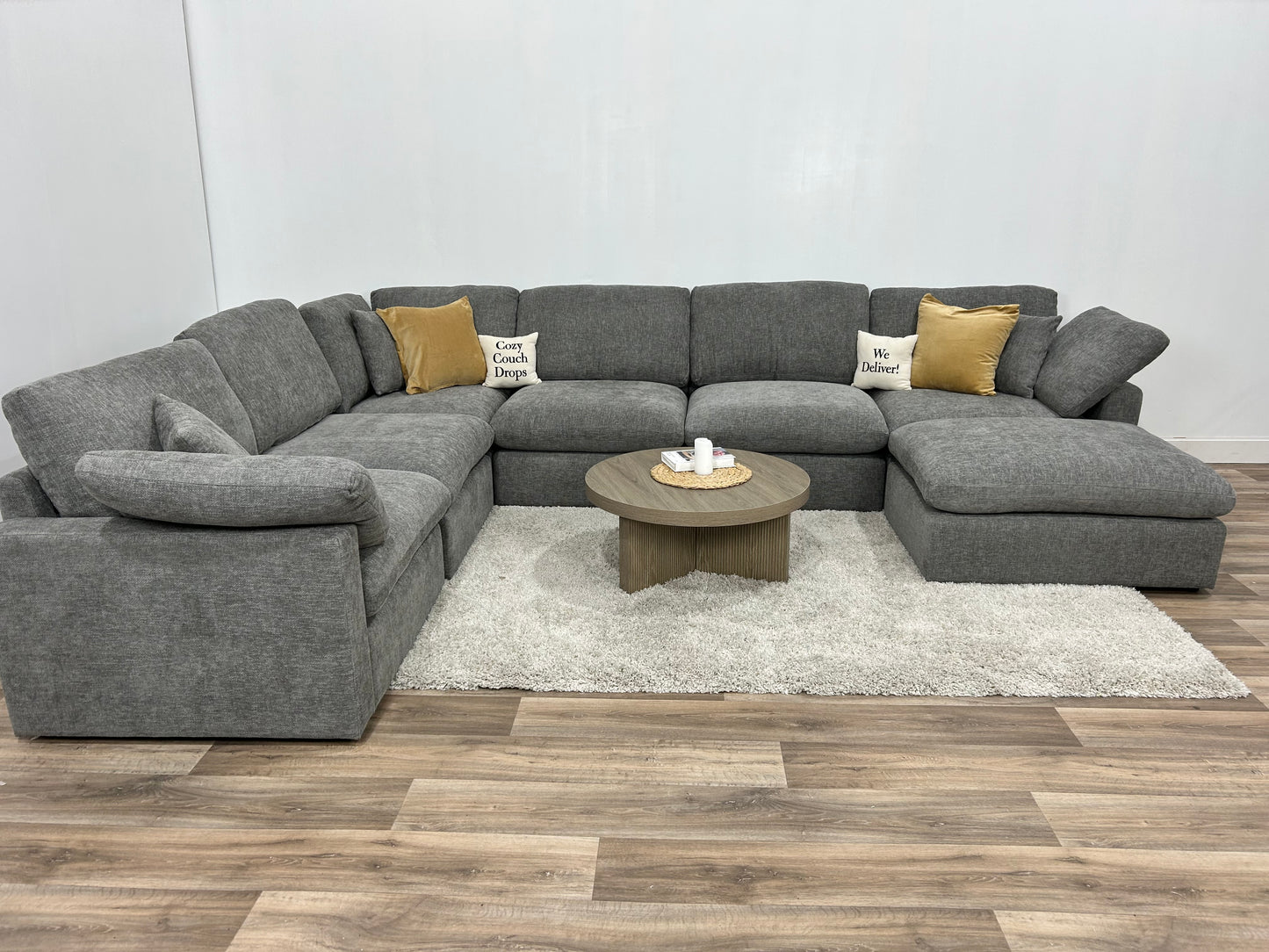 New Modular Sofa 7pc Grey (Reversible)