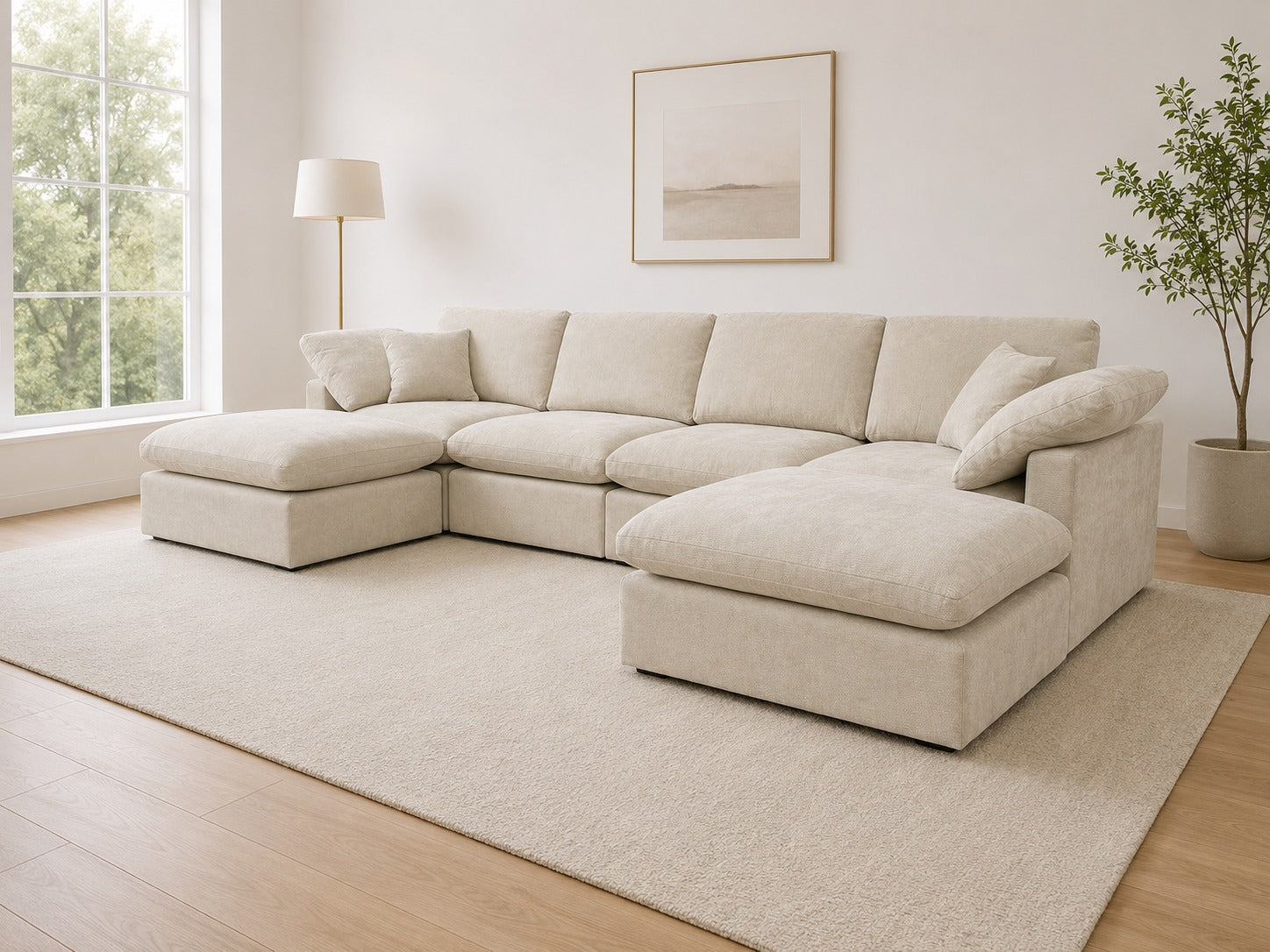 The Nest Modular Sofa 6pc Cream