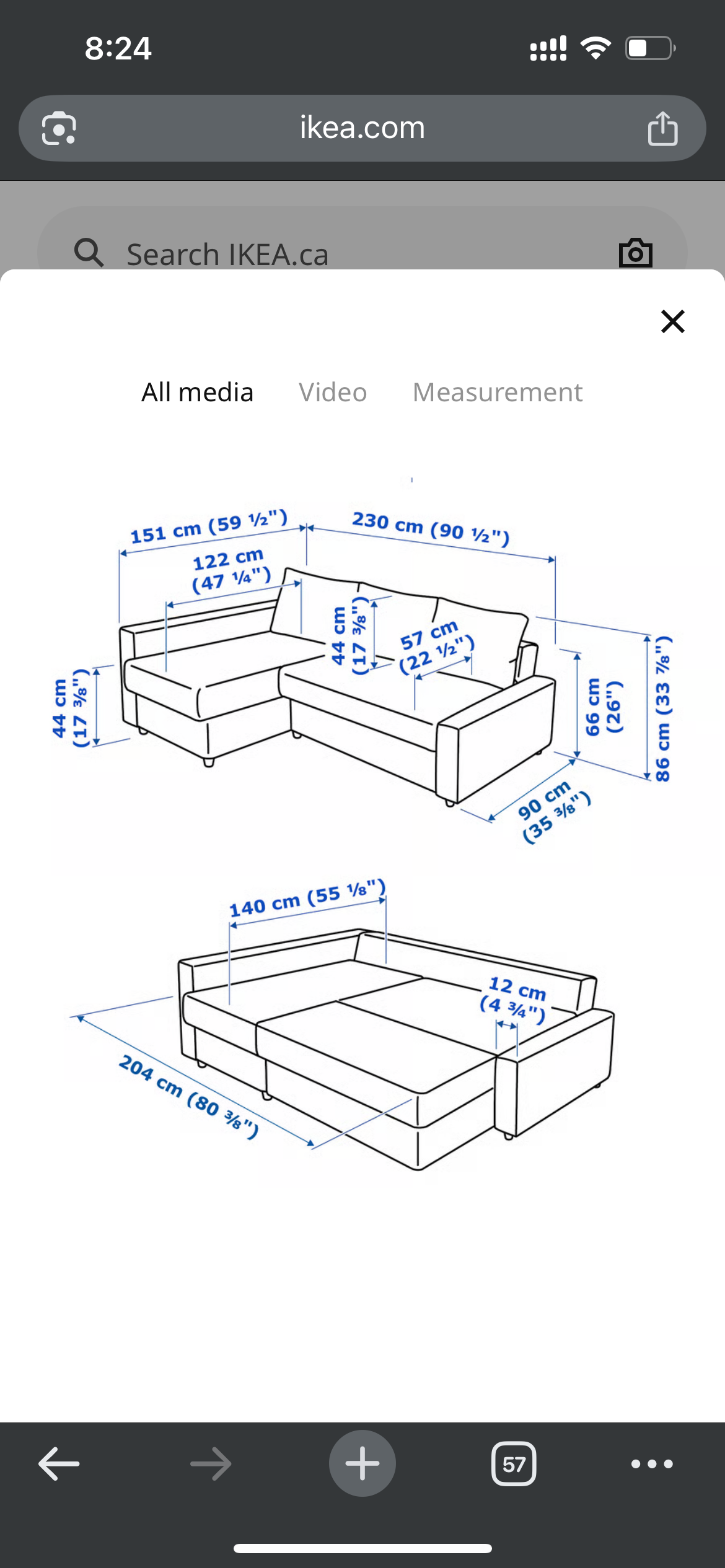 Ikea Friheten Sofa Bed