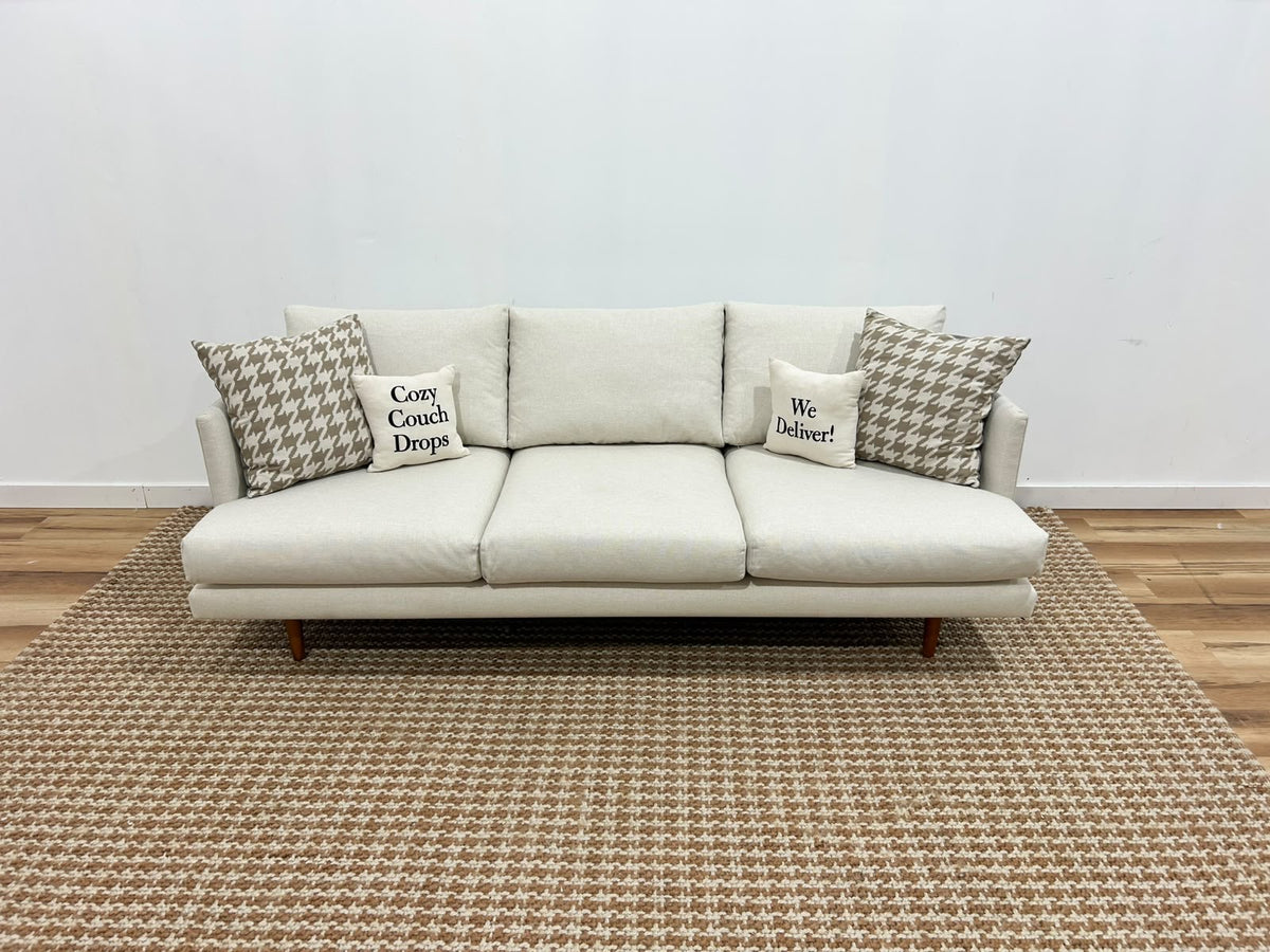 MCM Style Sofa Ivory 83.5”