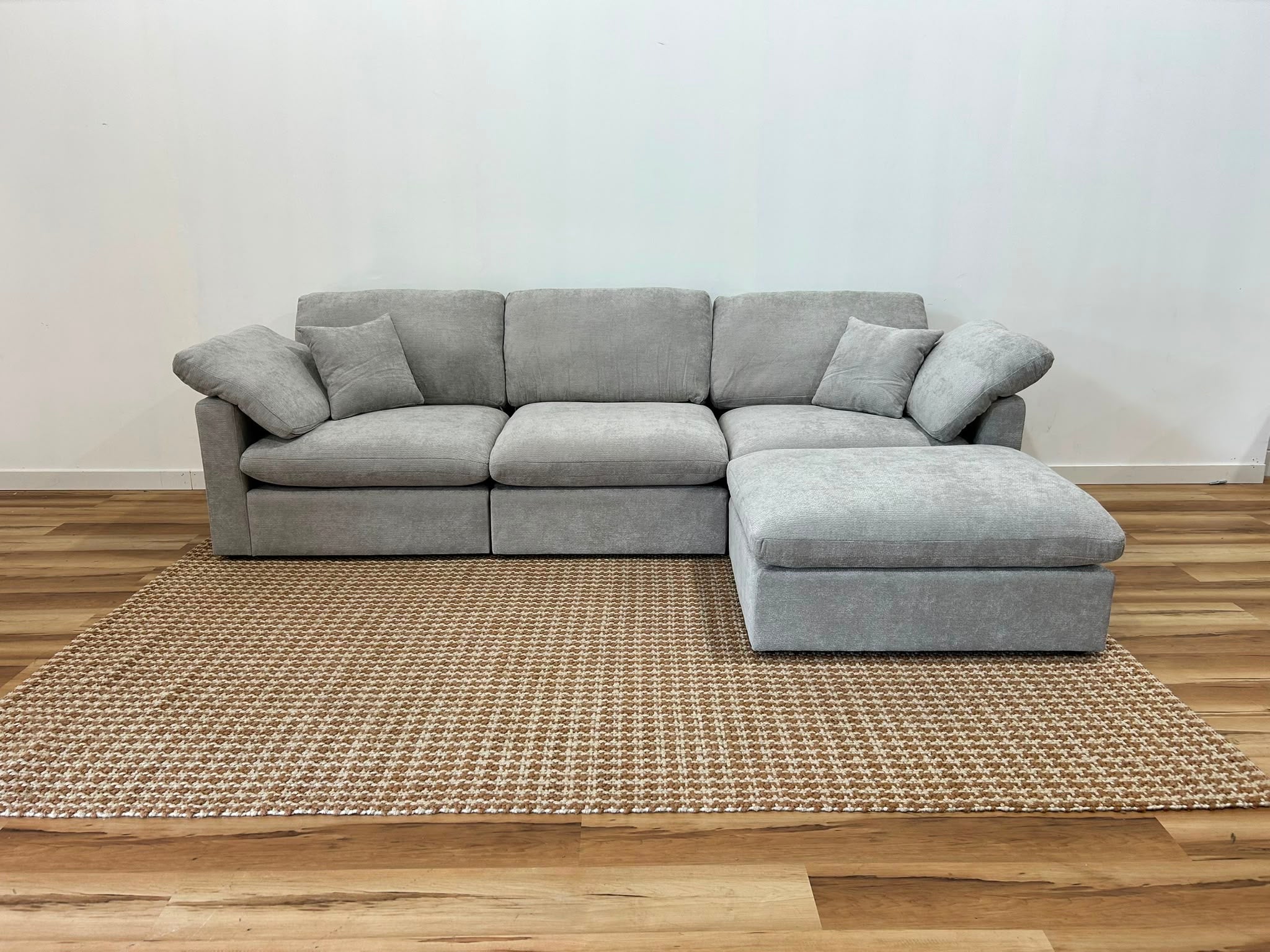 The Nest Modular 4pc Sofa Light Grey
