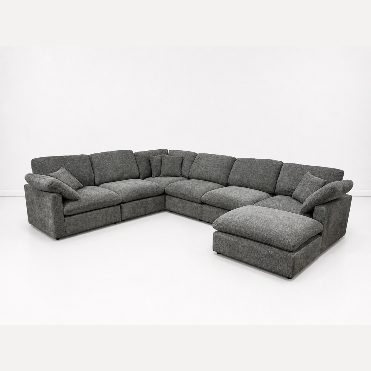 The Nest Modular Sofa 7pc Grey