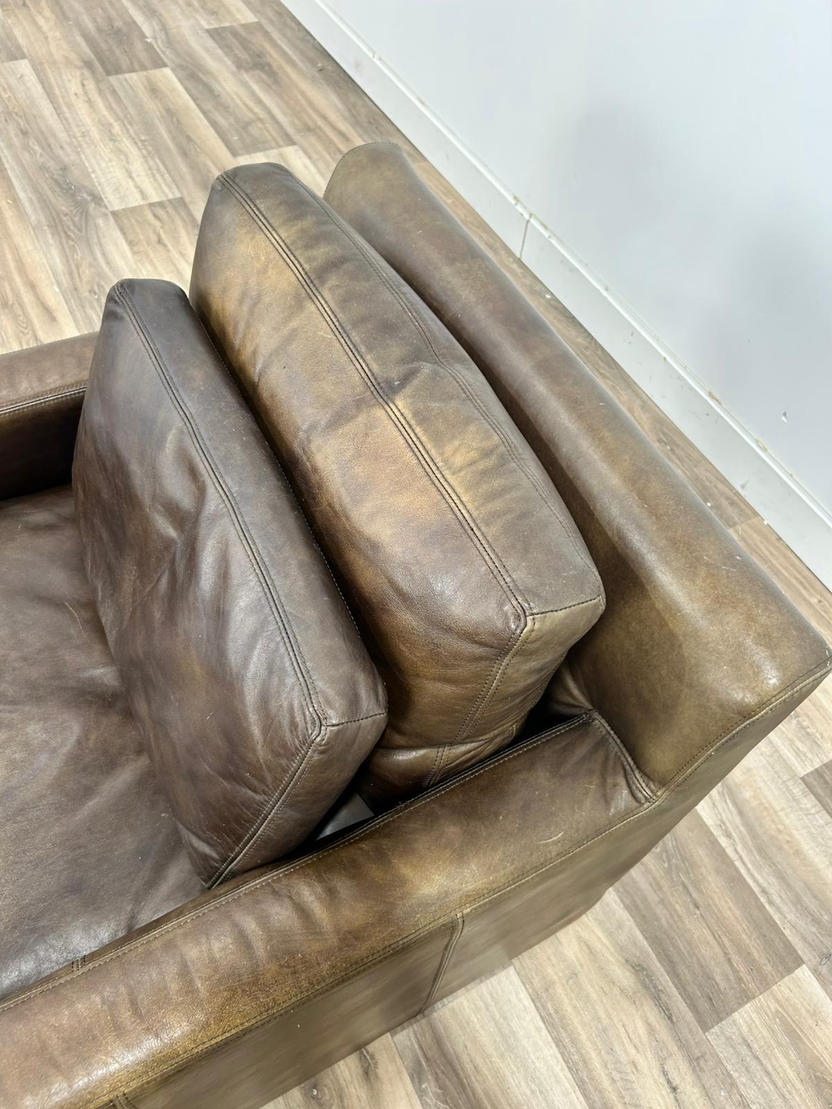 RH Maxwell Leather Swivel Chair