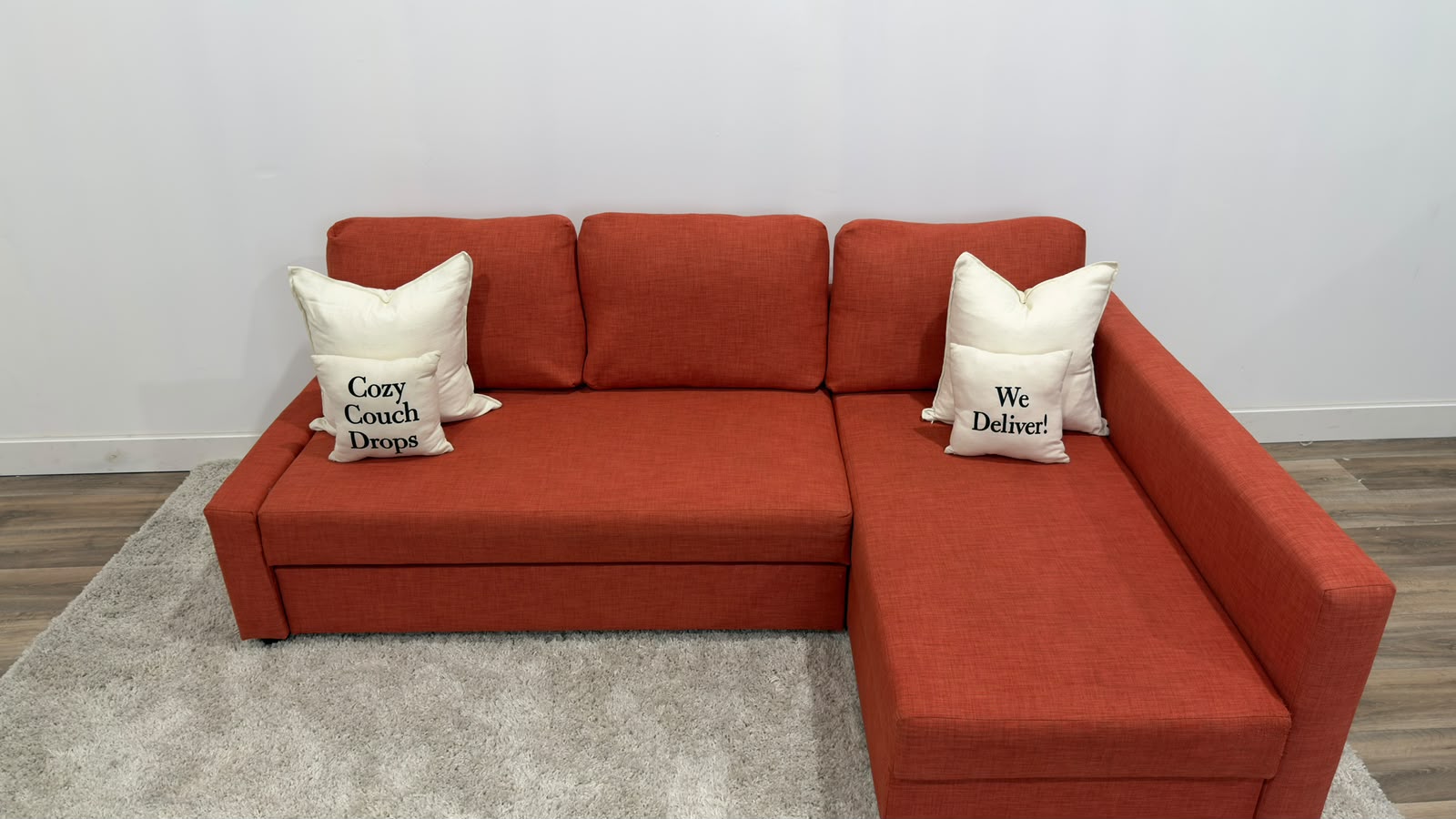 Ikea Friheten Burnt Orange Sofa Bed 90”