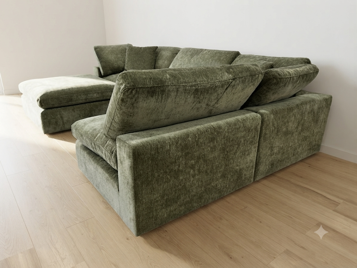 Snug Modular Sofa - Olive Green - 4pc + Ottoman