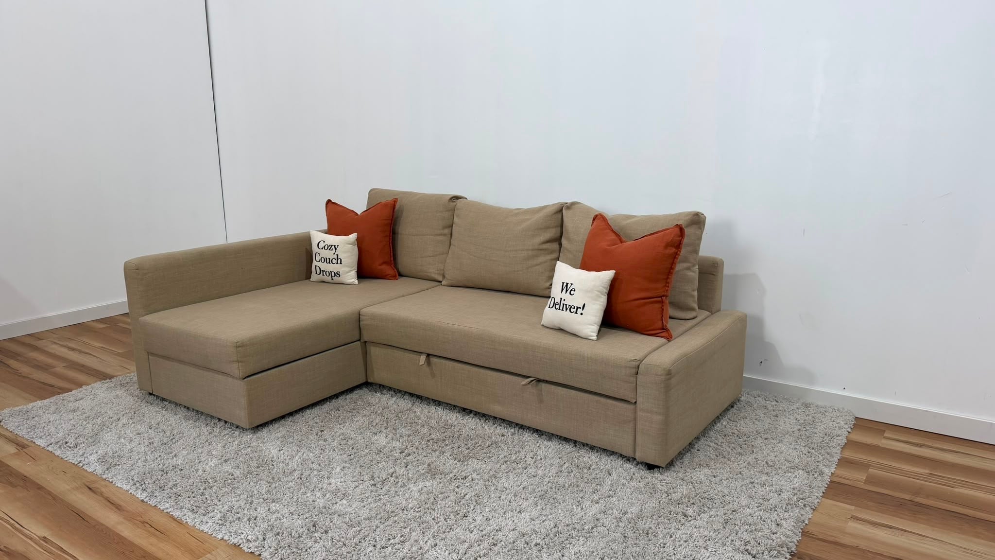 Beige IKEA Friheten Sofa Bed 90”