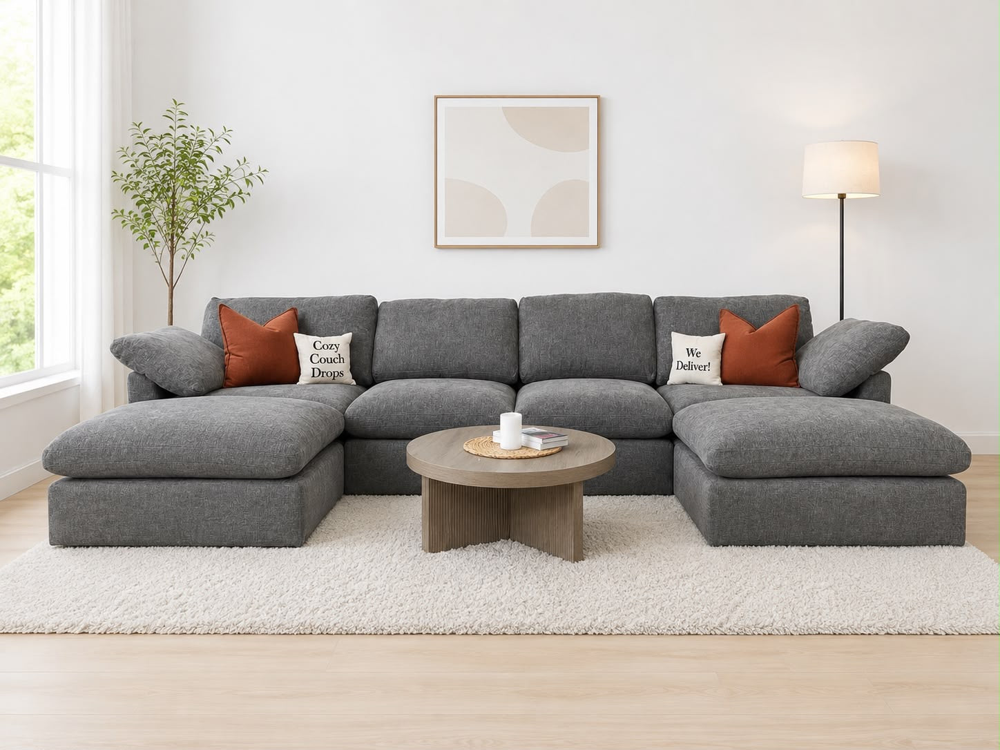 The Nest Modular Sofa 6pc Grey